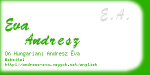eva andresz business card