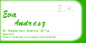 eva andresz business card